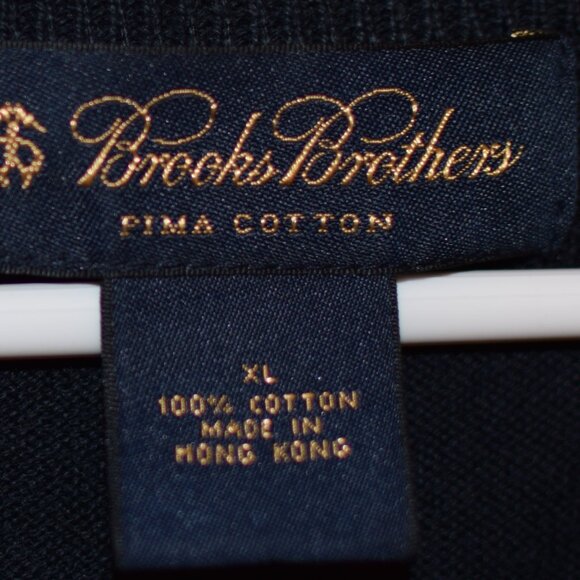 Vintage Brooks Brothers Pima 100% Cotton Blue Window Pane Plaid Sweater Vest XL - Picture 6 of 7